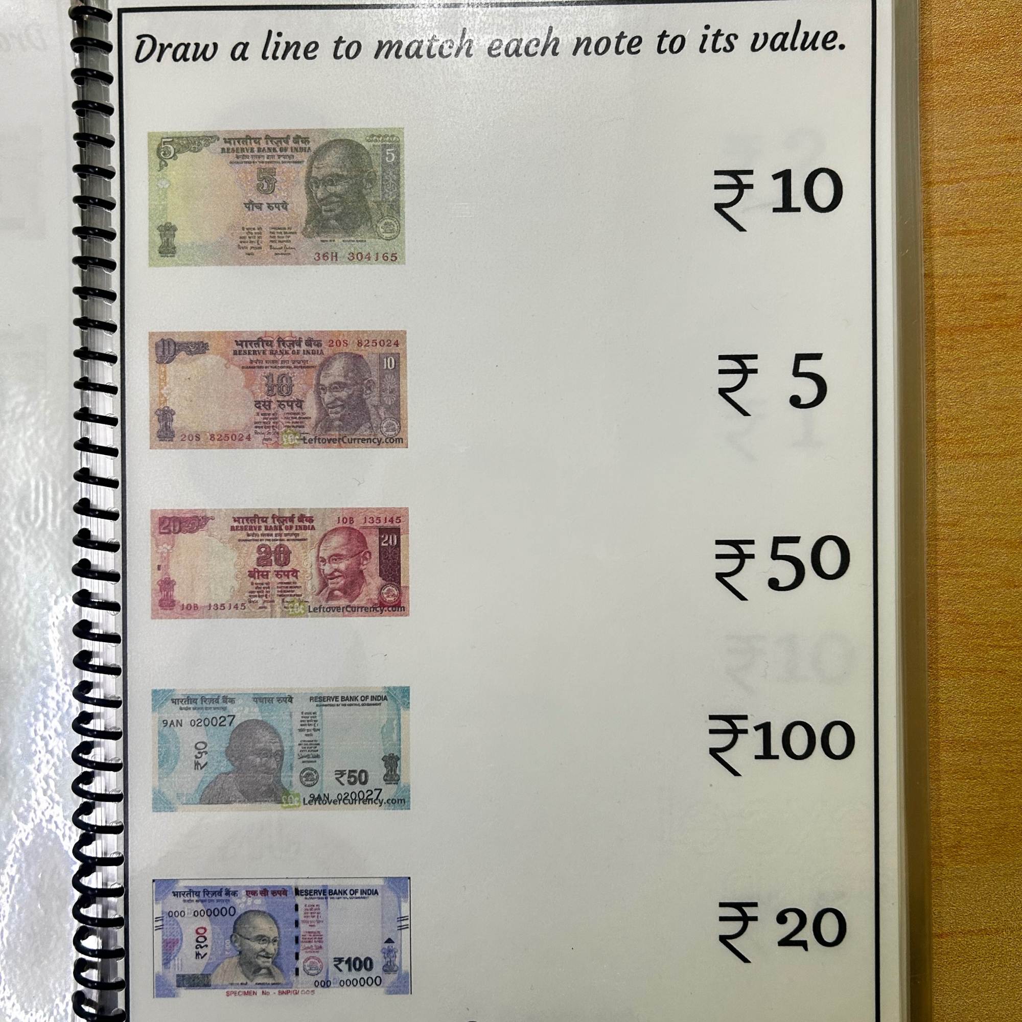 Indian Money Worksheets for Class 1 - Image 7