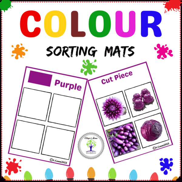 Colour sorting worksheets