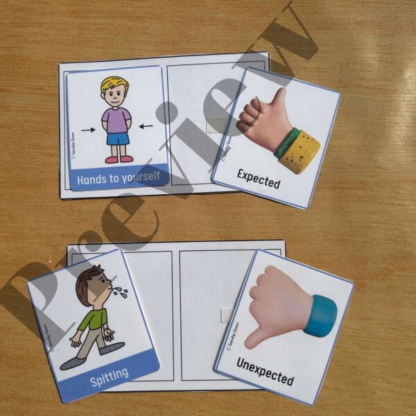 Expected vs Unexpected Behavior Task Cards