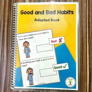 Good habit and bad habit adapted book for autism