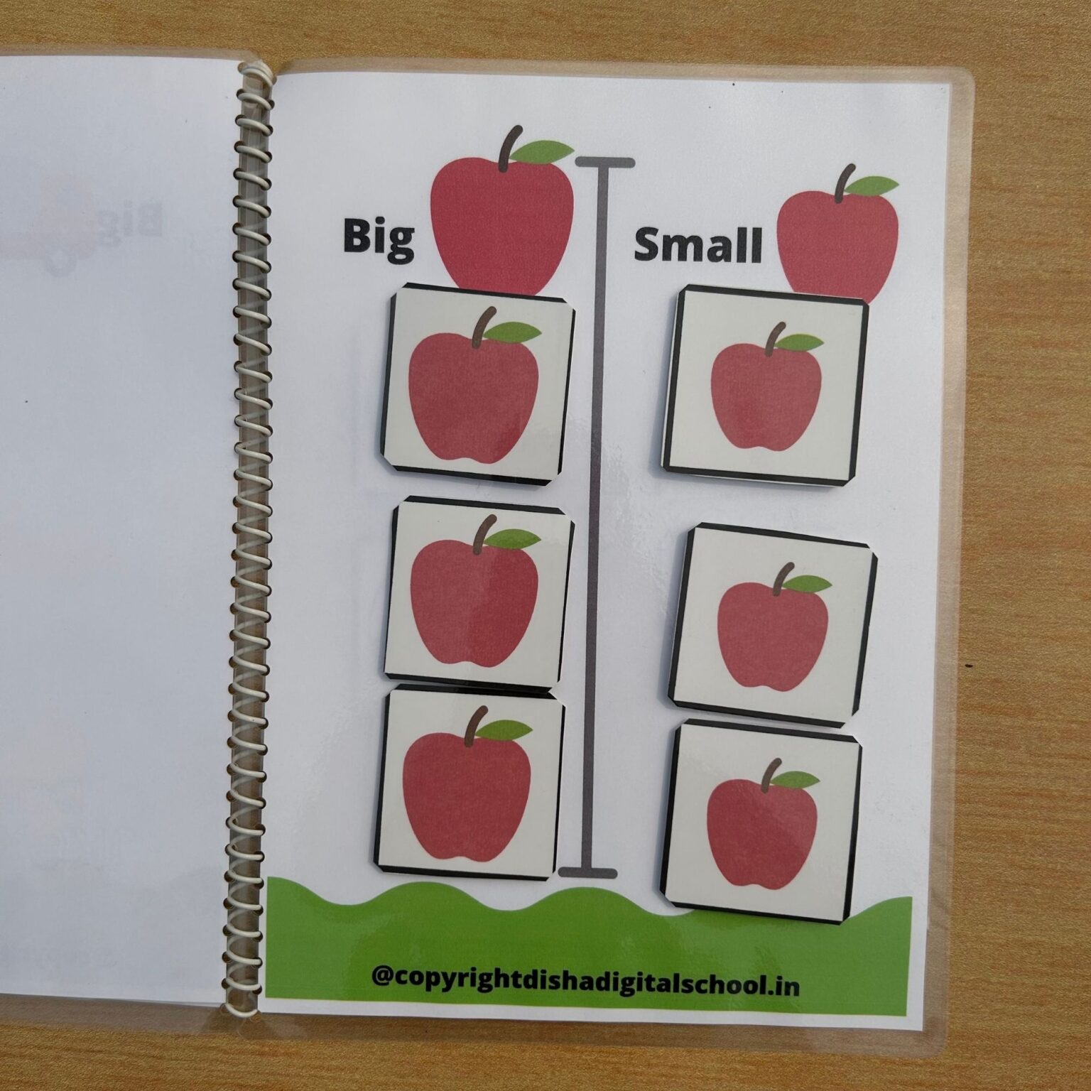 Identify big and small objects resource for teacher