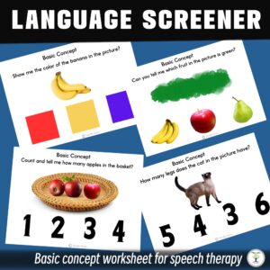 Speech Therapy Worksheets for children