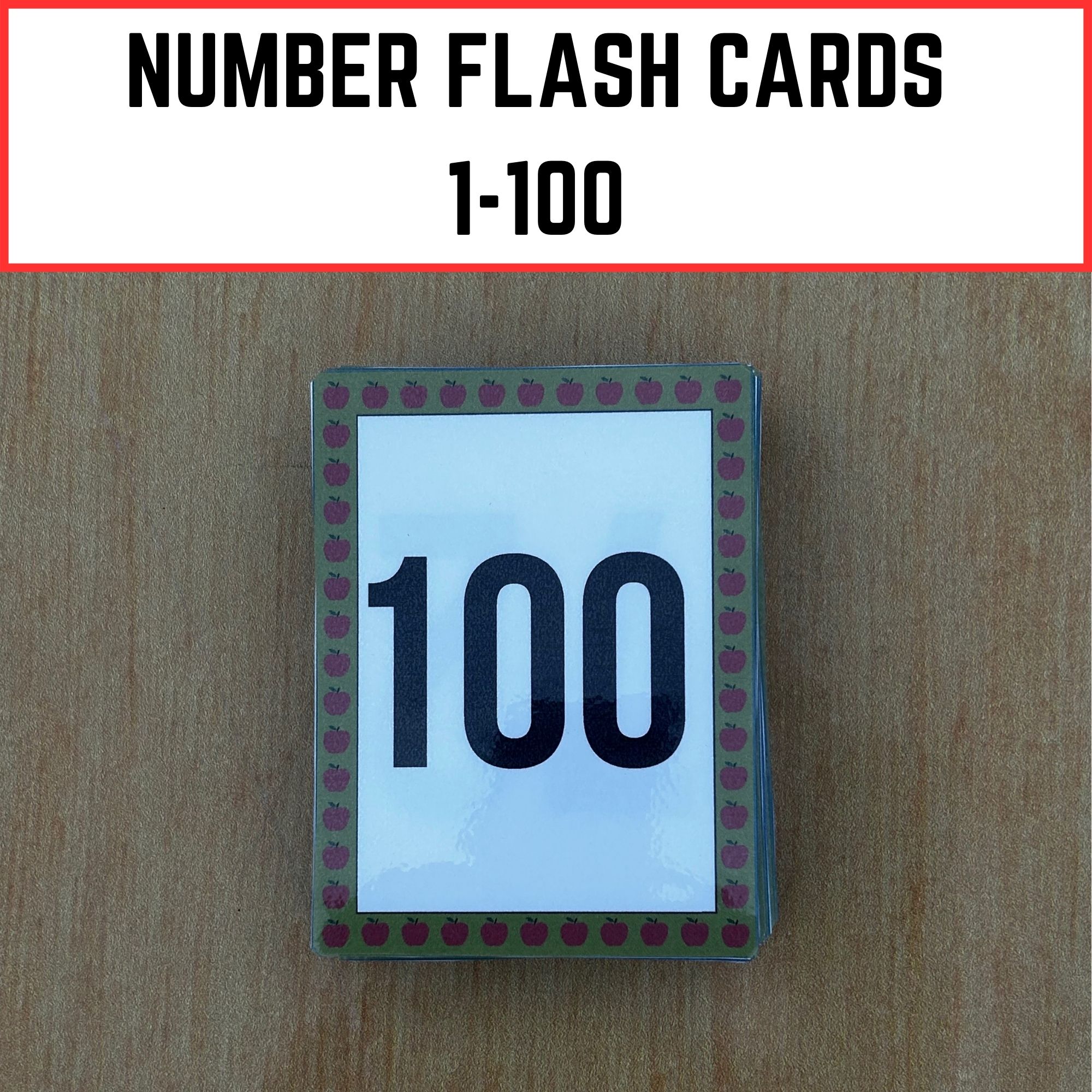 Number Flash Card 1 To 100 - Resource For Teacher