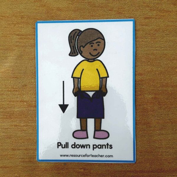 Potty training flash cards for girls