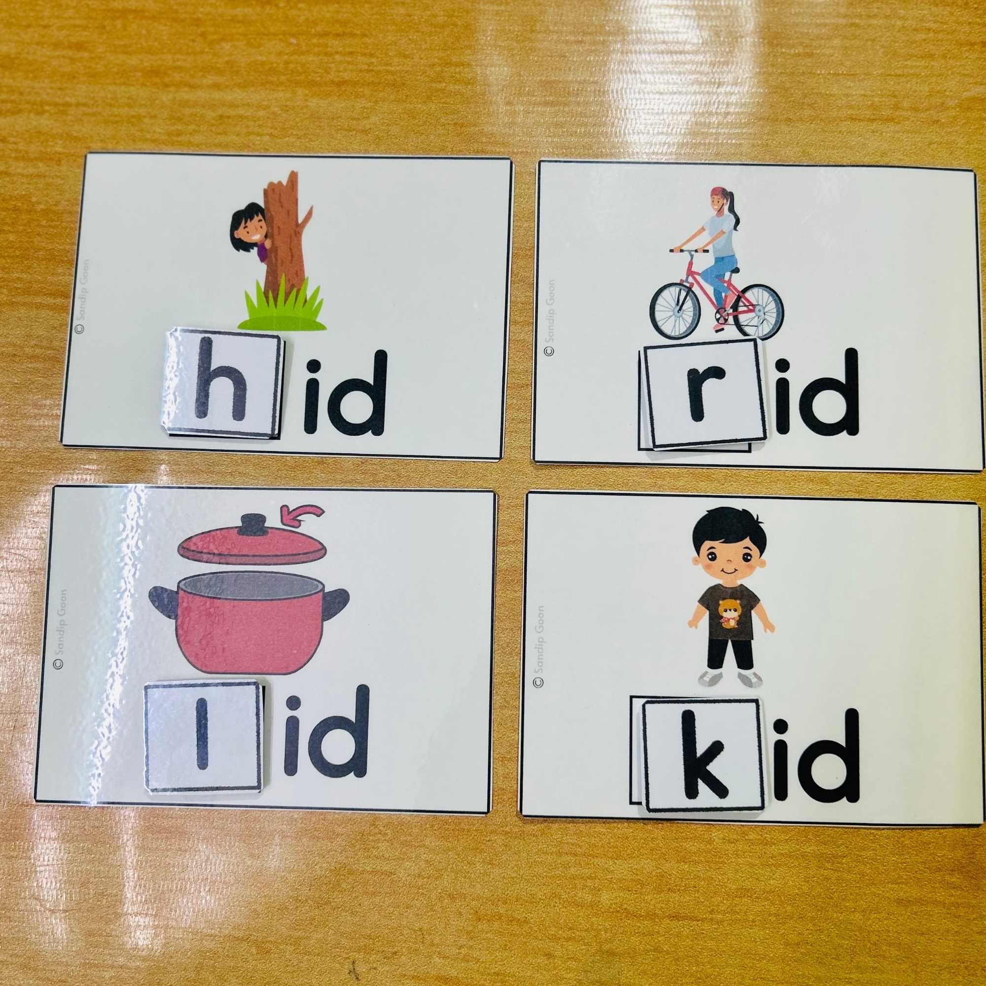 CVC words for kindergarten