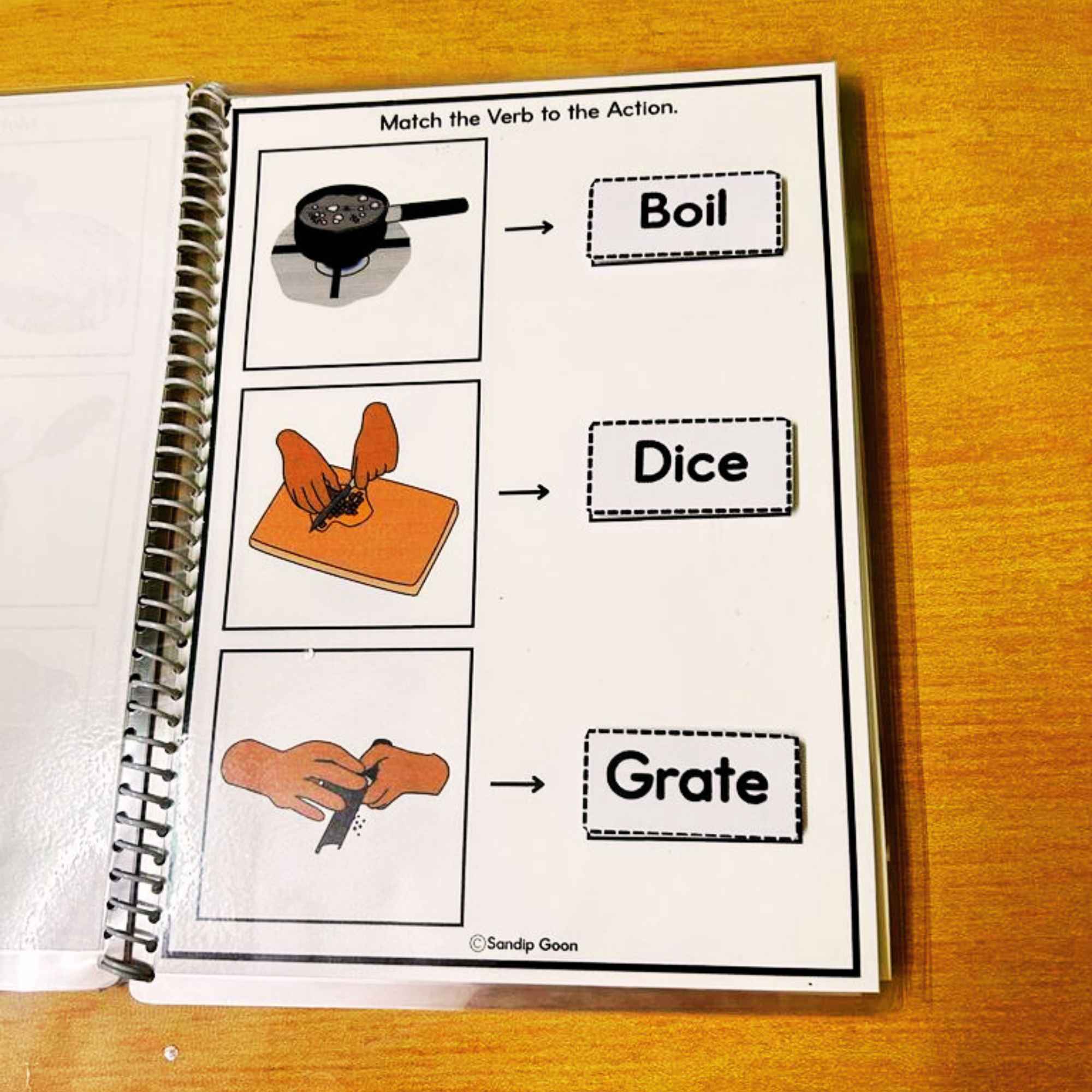 Cooking Verbs Vocabulary Match - Image 2