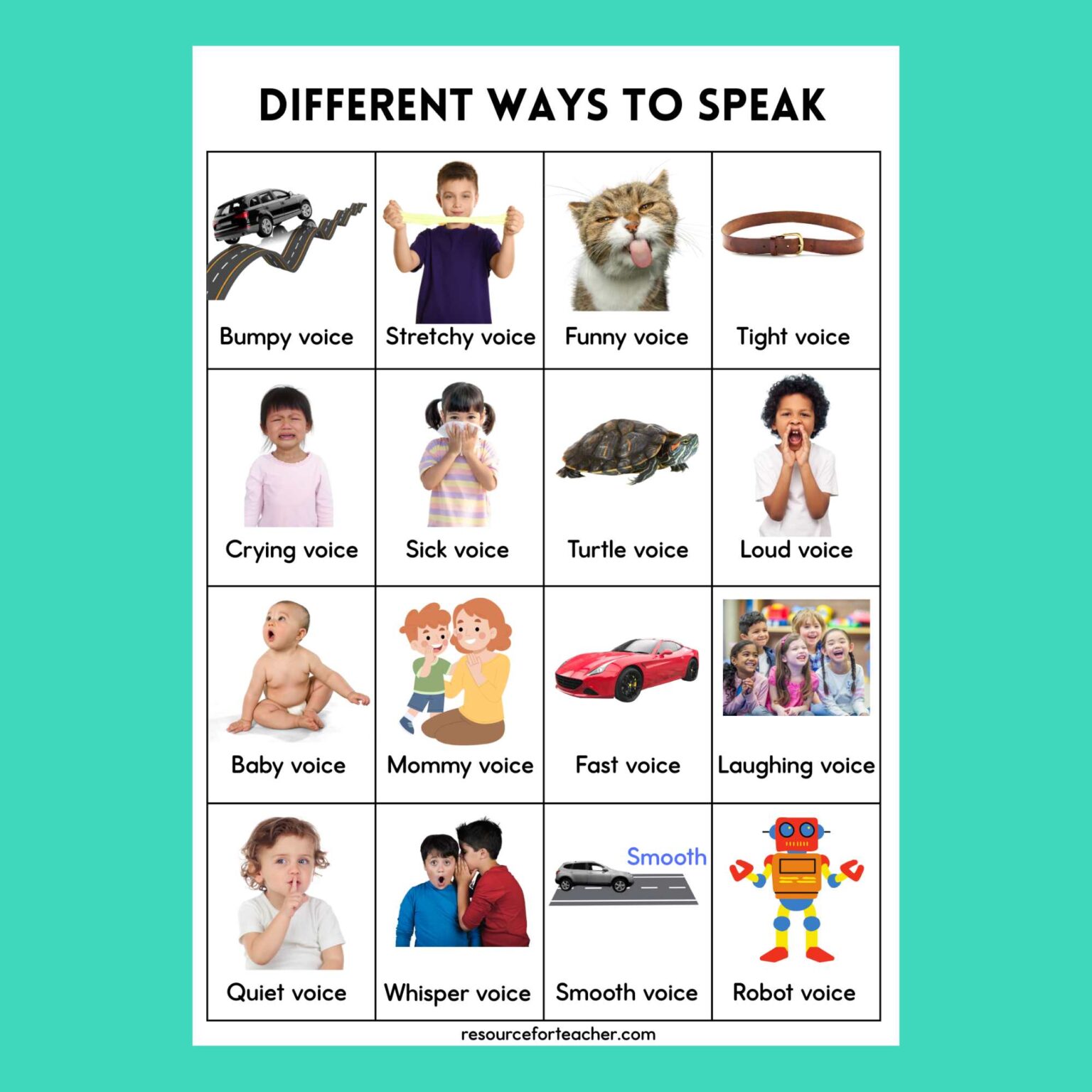 Different Types of Voices - Resource For Teacher