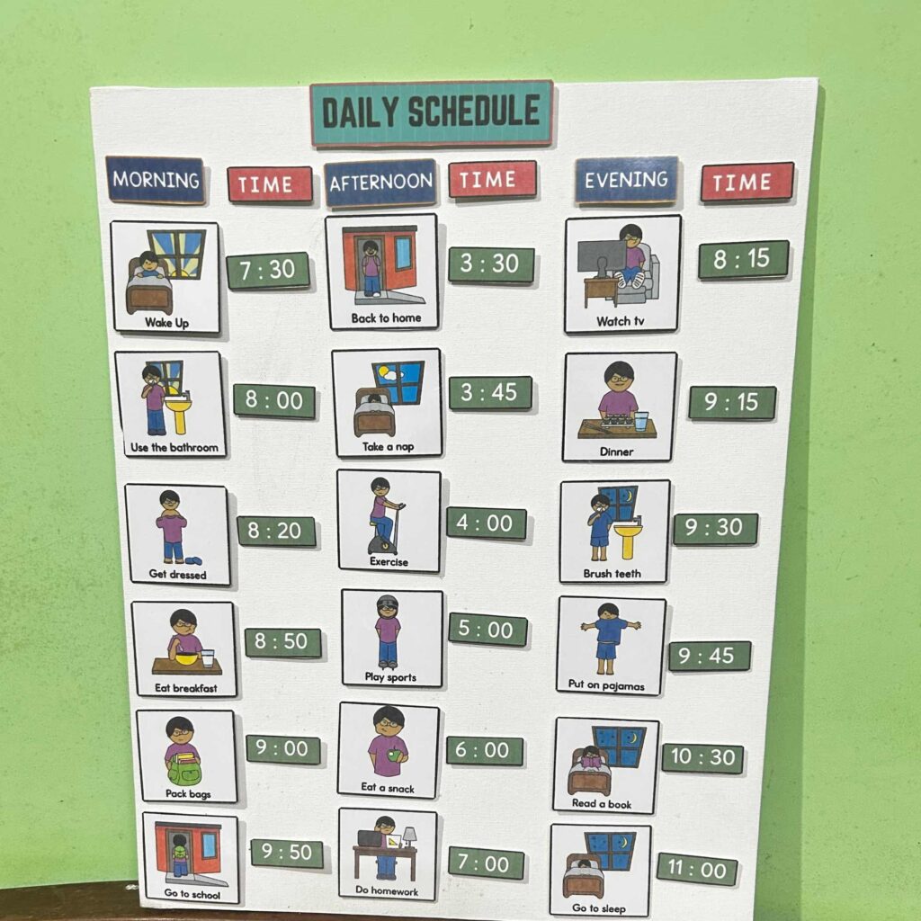Morning Routine Bedtime Routine Chart For Kids With Autism - Visual ...