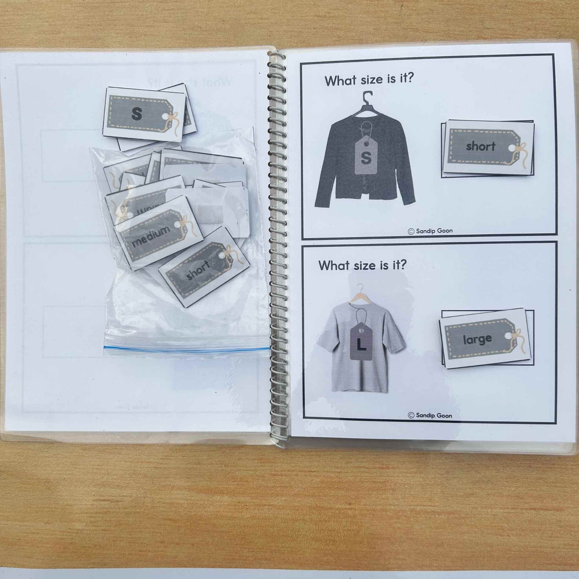 Identify Clothes Size - Life Skills Adapted Book - Image 4