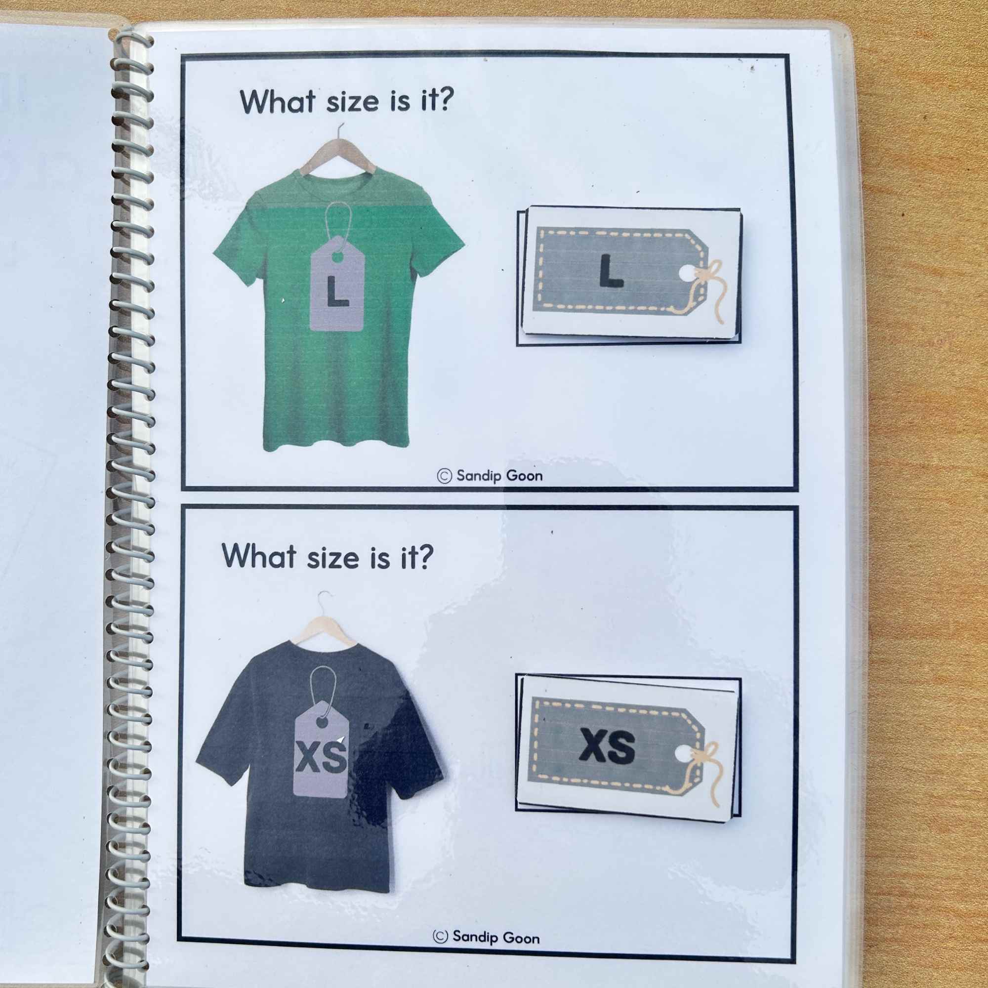 Identify Clothes Size - Life Skills Adapted Book - Image 2