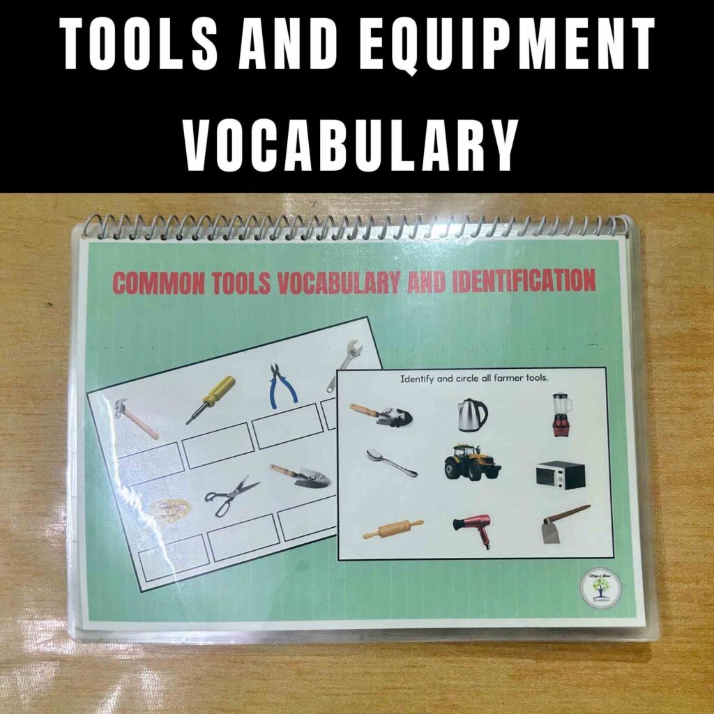 Tools and Equipment Vocabulary and Identification Activity Book ...