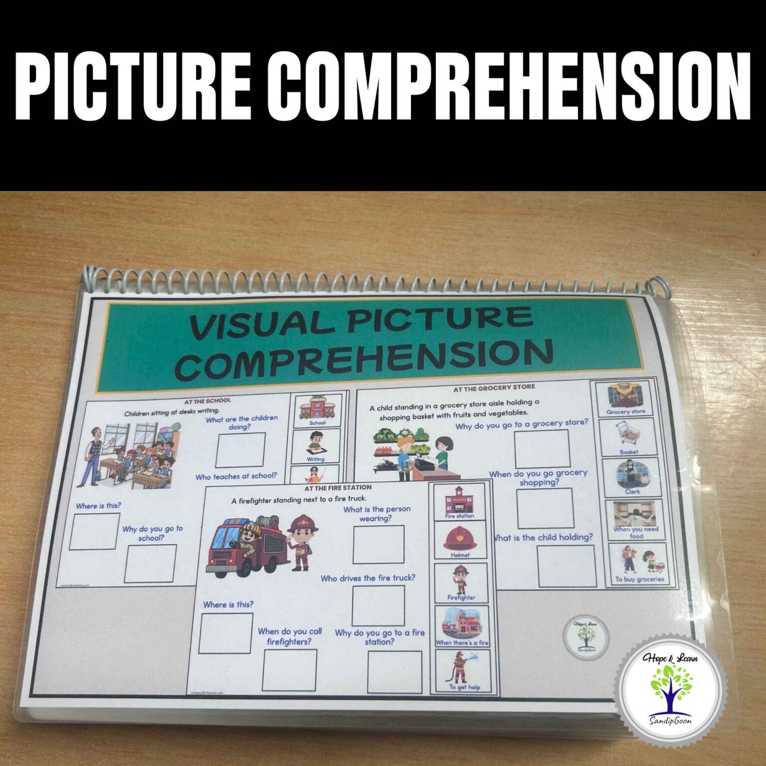 Visual Picture Comprehension Worksheet For Autism - Resource For Teacher