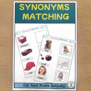 Synonyms Matching Activity for Kids