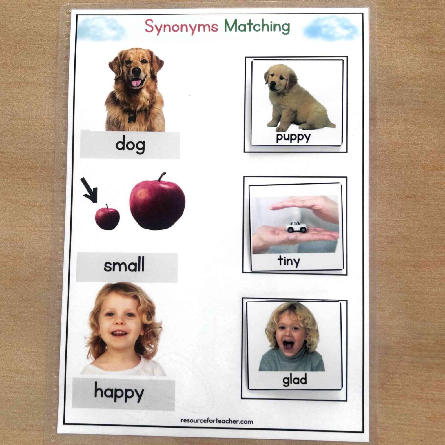 Synonyms Matching Activity for Kids - Resource For Teacher