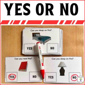 Yes and No Questions Cards for Autism
