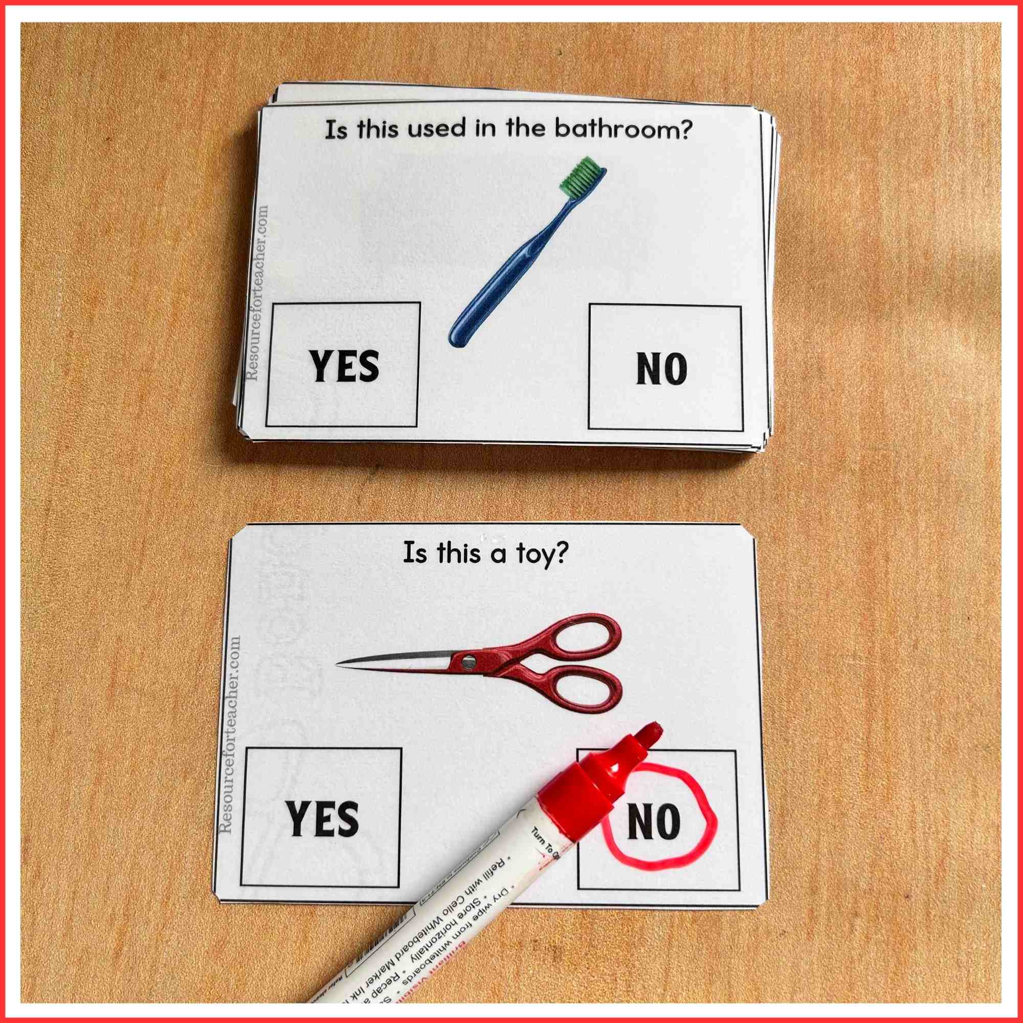 Yes and No Questions Cards for Autism - Image 3