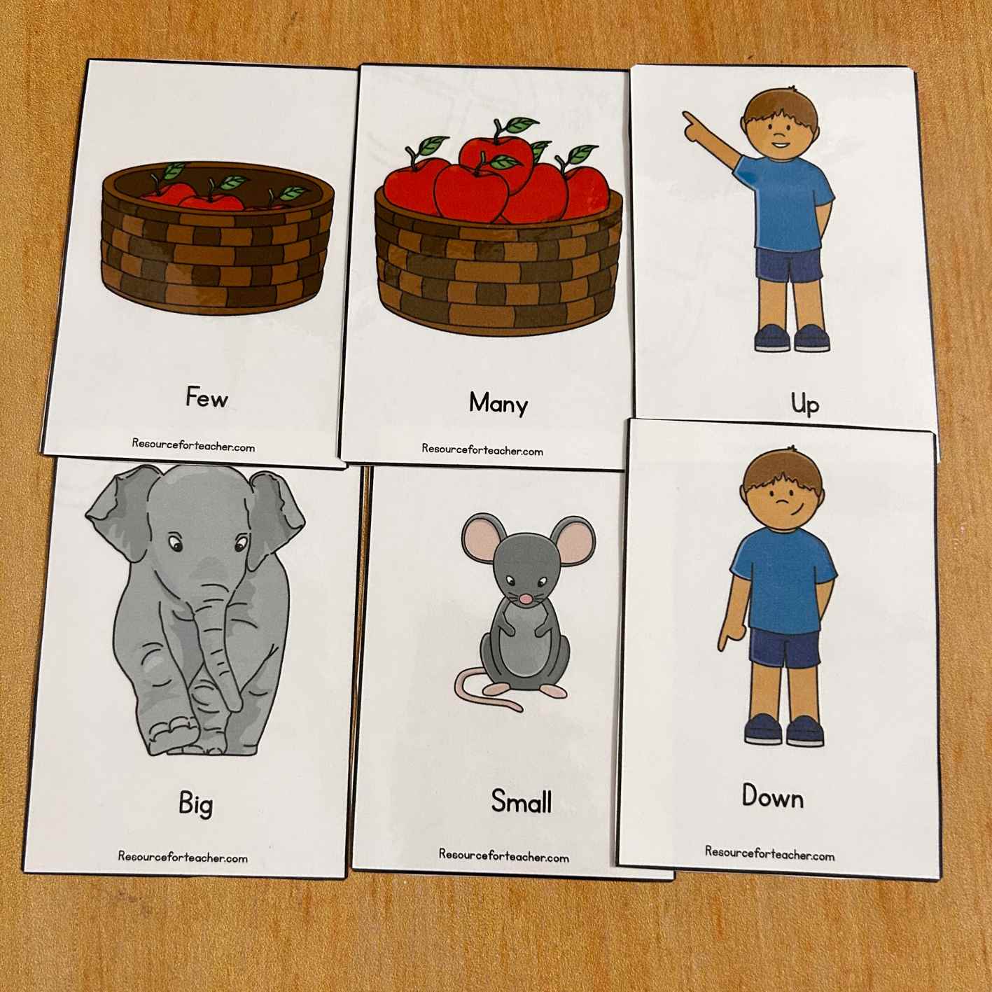 Opposite Words Flash Cards with Pictures - Image 3