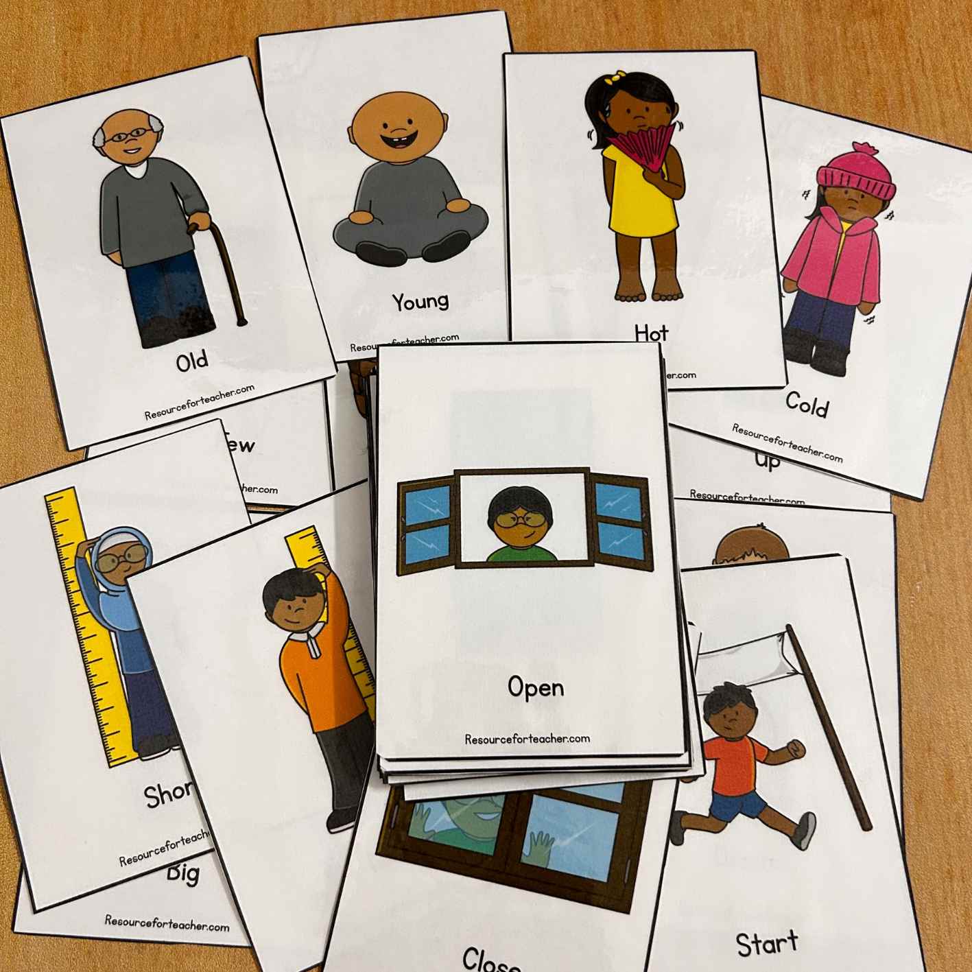 Opposite Words Flash Cards with Pictures - Image 4