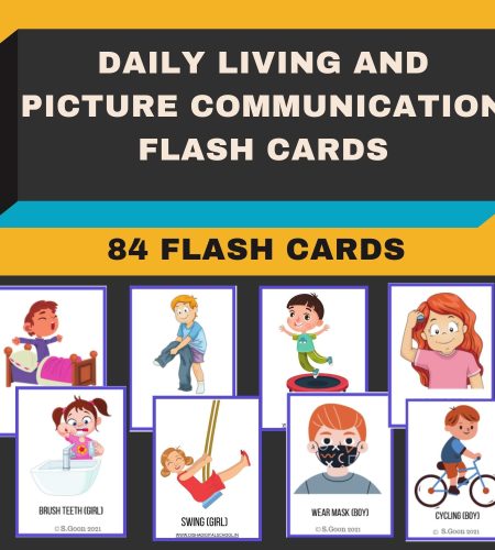 Communication flash cards for autism